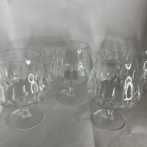 SET OF 4- Mikasa Interlude TS-110 Full Lead Crystal Brandy Snifters Glasses